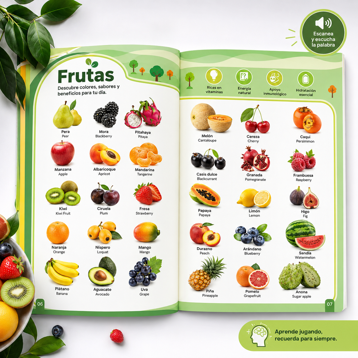 Libro Interactivo Educativo Bilingüe para Niños