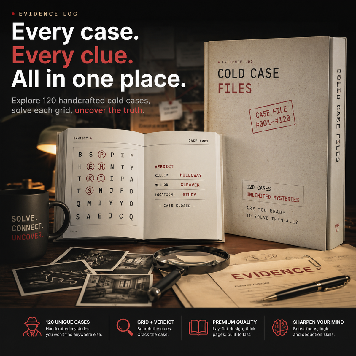 Cold Case Files Murder Mystery Word Puzzle