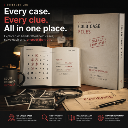 Cold Case Files Murder Mystery Word Puzzle