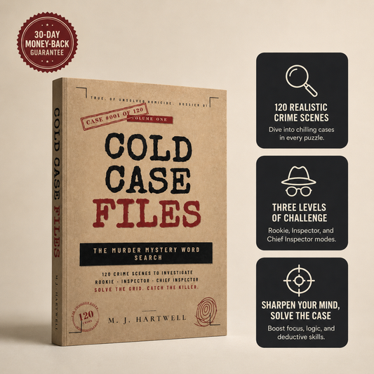 Cold Case Files Murder Mystery Word Puzzle
